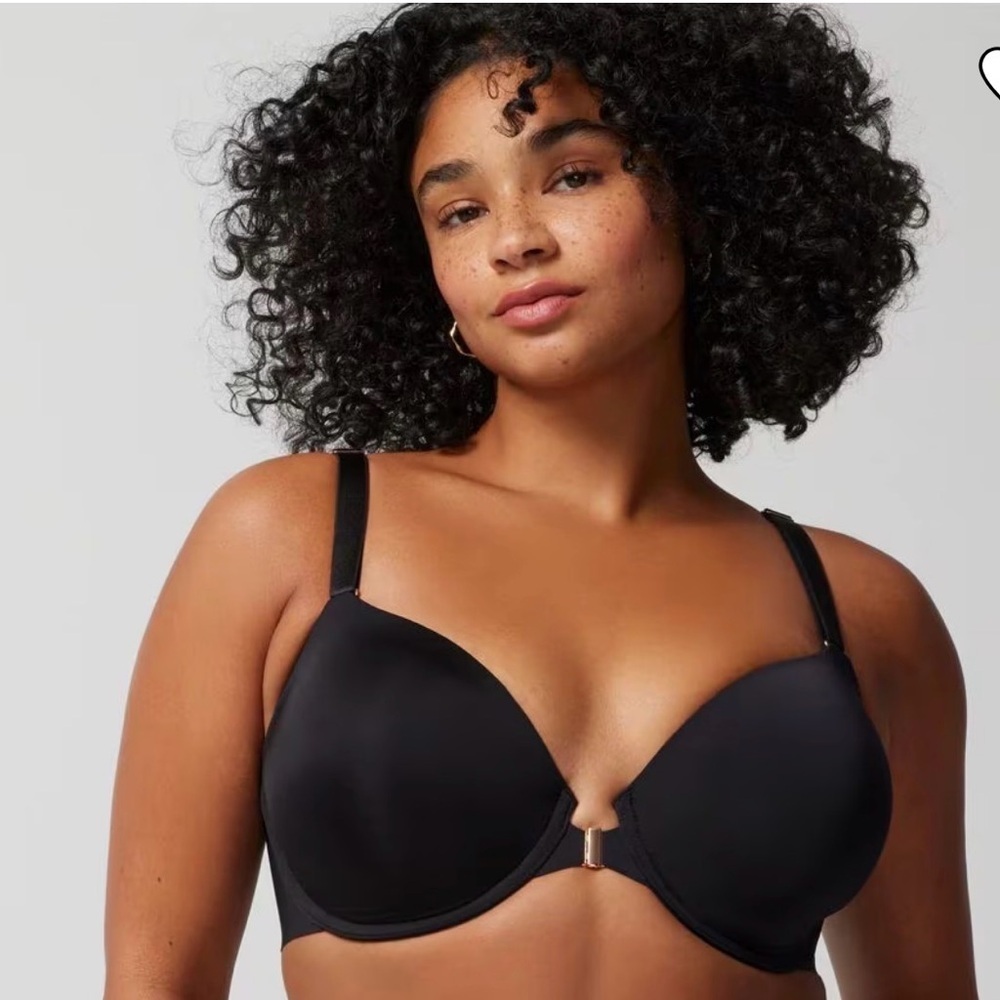 Soma Vanishing Back Full Coverage Front Closure Underwire Bra 40DD Black